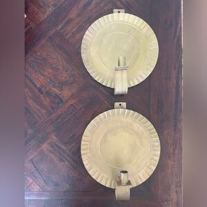 Vintage Gold Primitive Candle Sconces